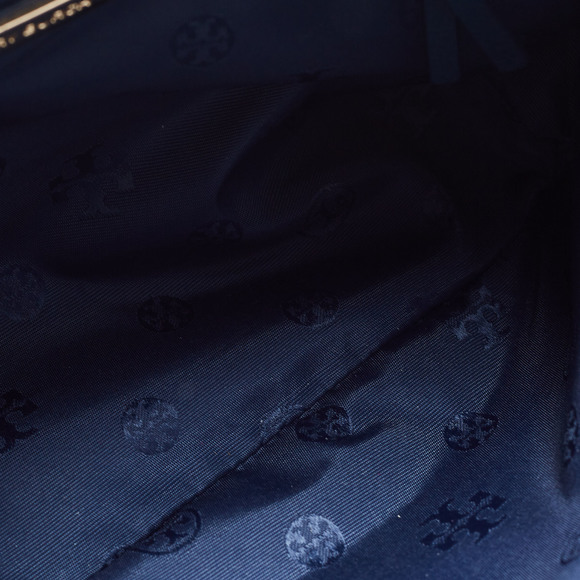 TORY BURCH Blue Leather McGraw Slouchy Tote - Picture 8 of 8